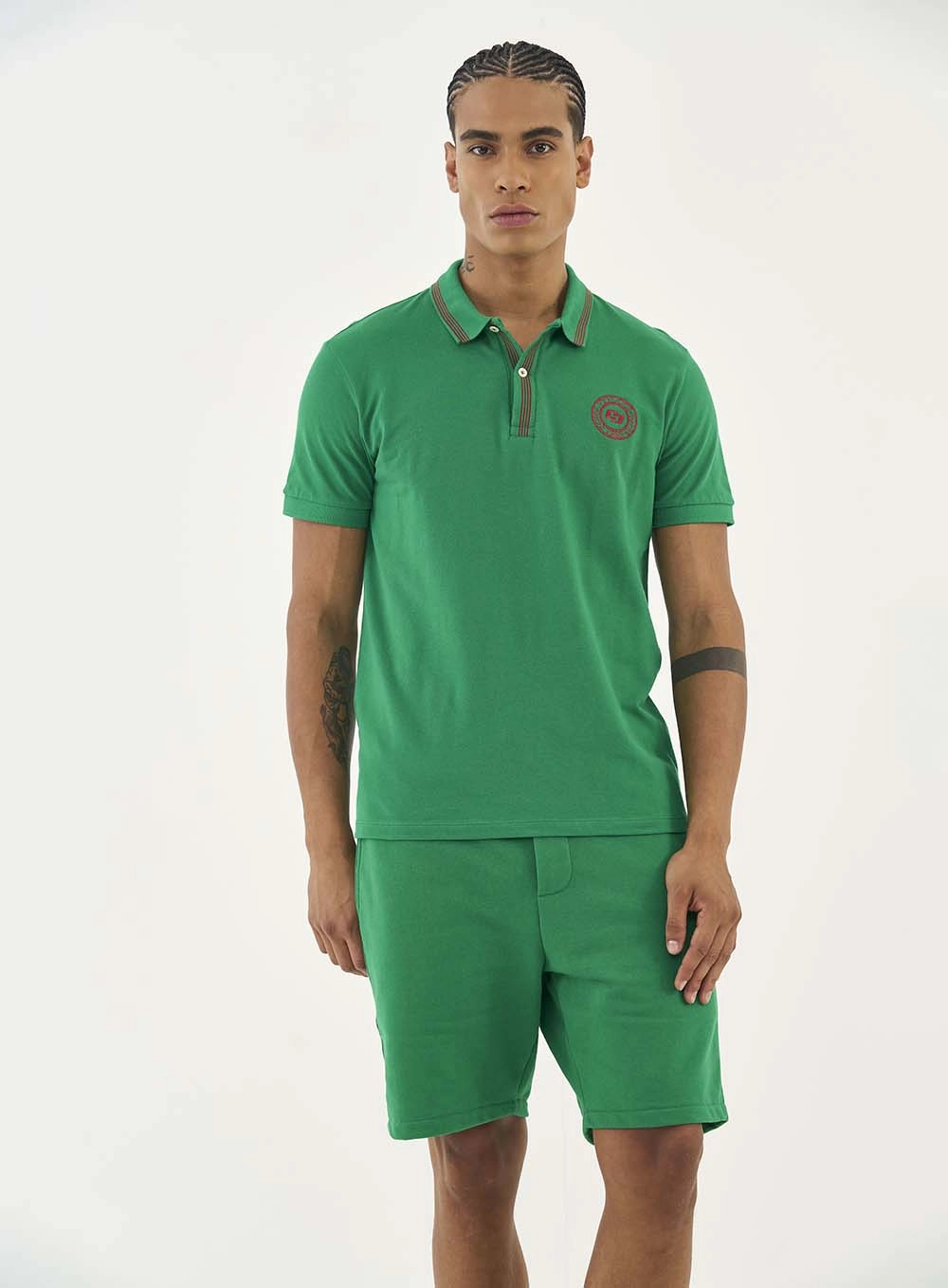 Polo Com Bordado C Duplo Verde