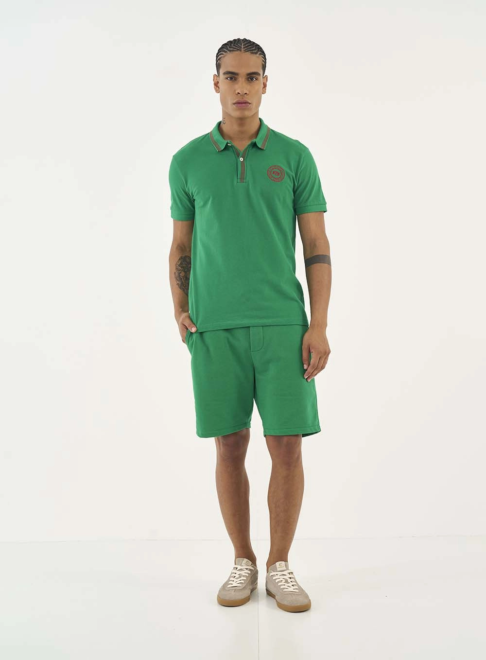 Polo Com Bordado C Duplo Verde