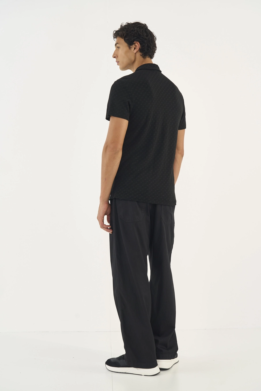 Polo Jacquard Preto