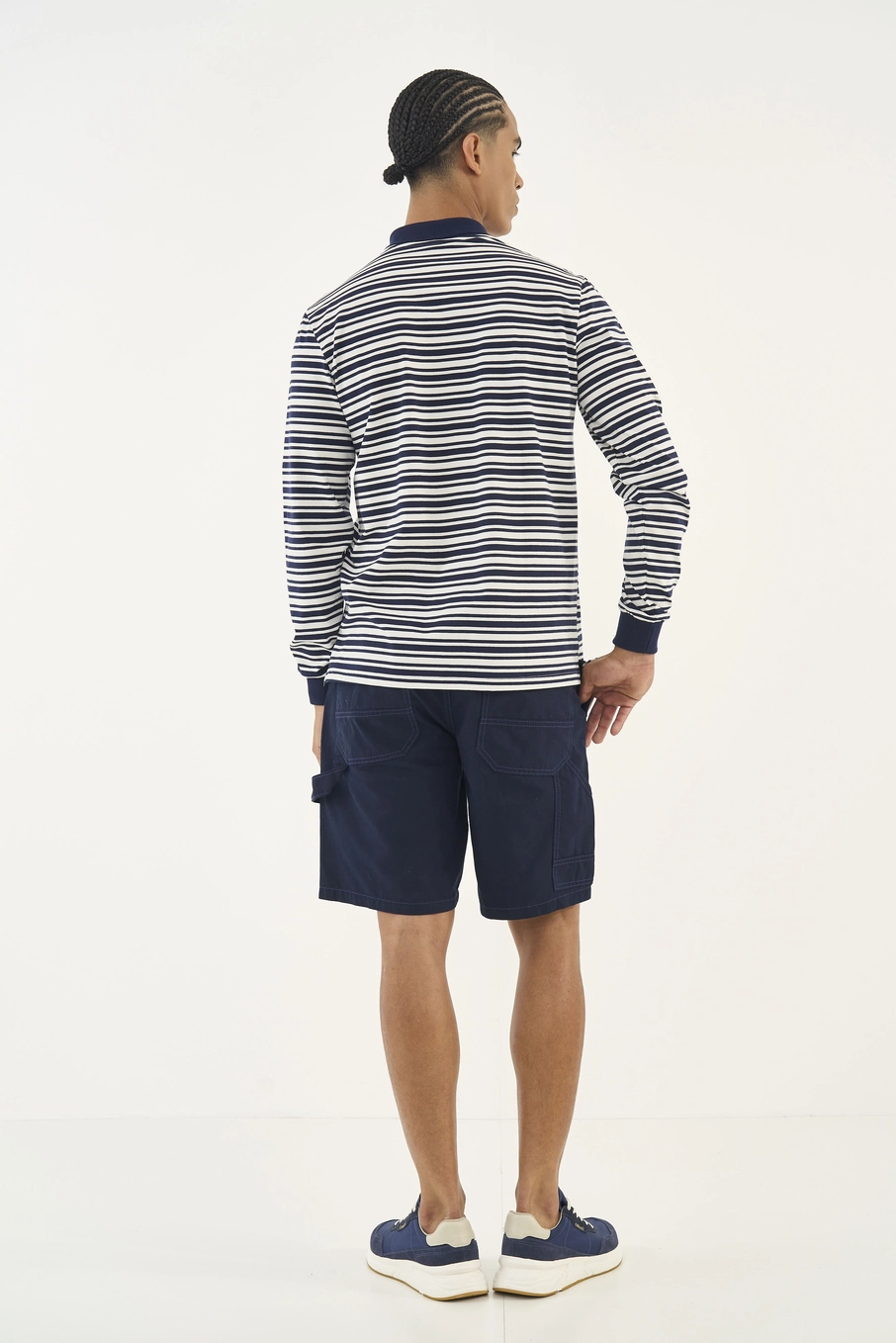 Polo Listrada Manga Longa Estampados