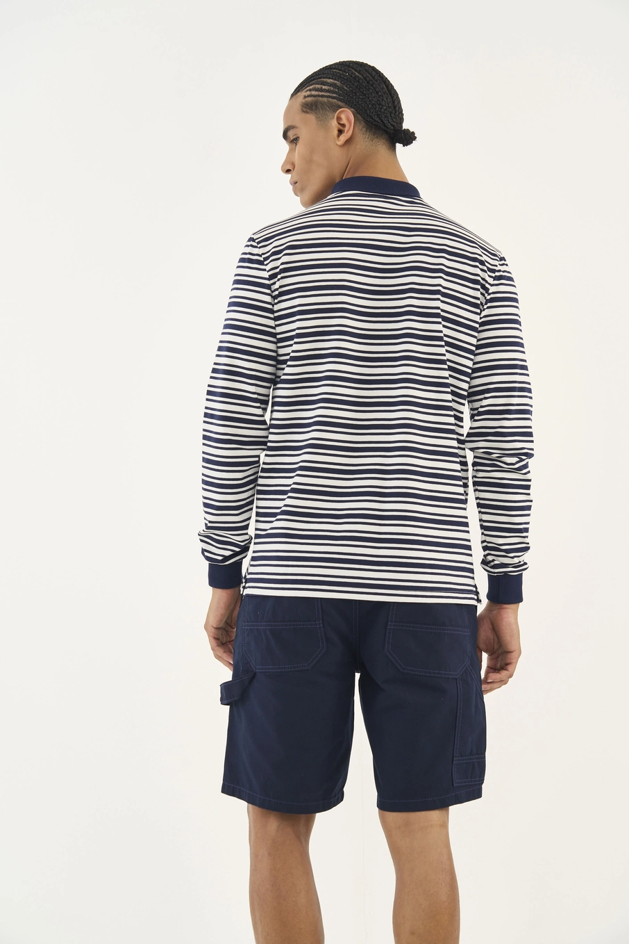 Polo Listrada Manga Longa Estampados