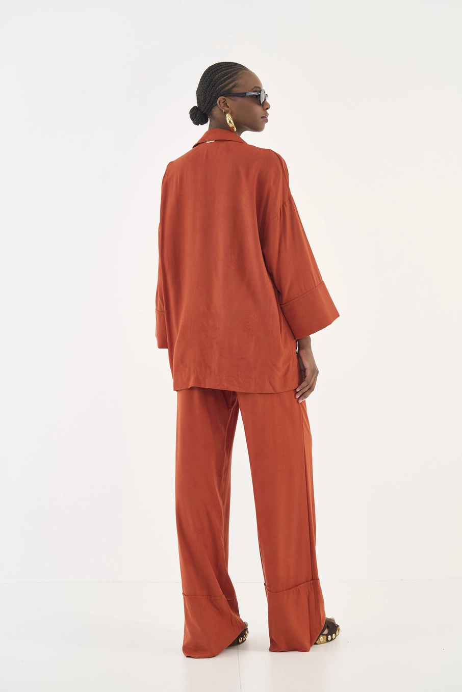 Camisa Tecido Plano 1 Feminino Colcci Marrom