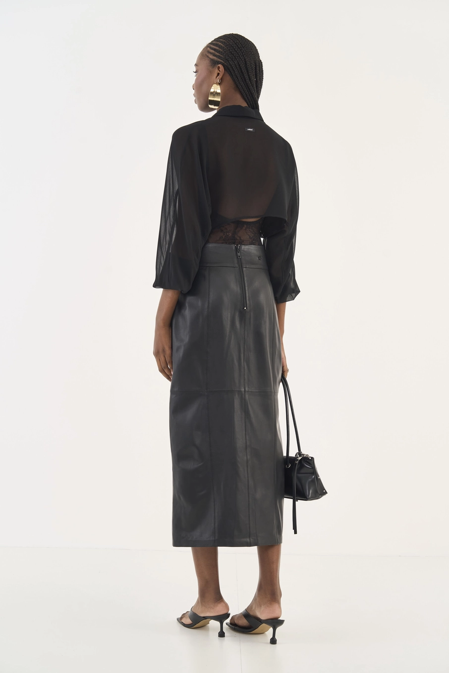 Camisa Body Com Renda Preto