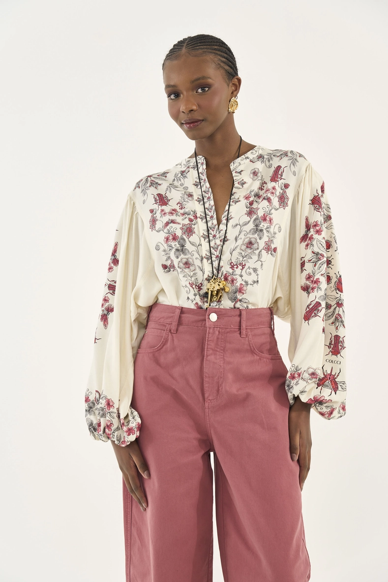 Camisa Estampada Solta