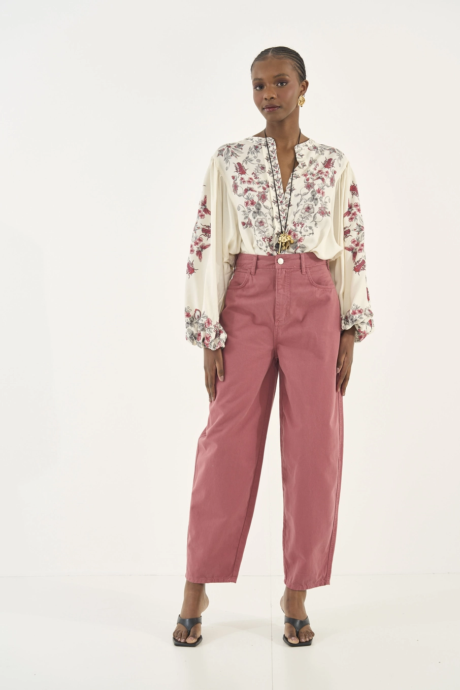 Camisa Estampada Solta Estampados
