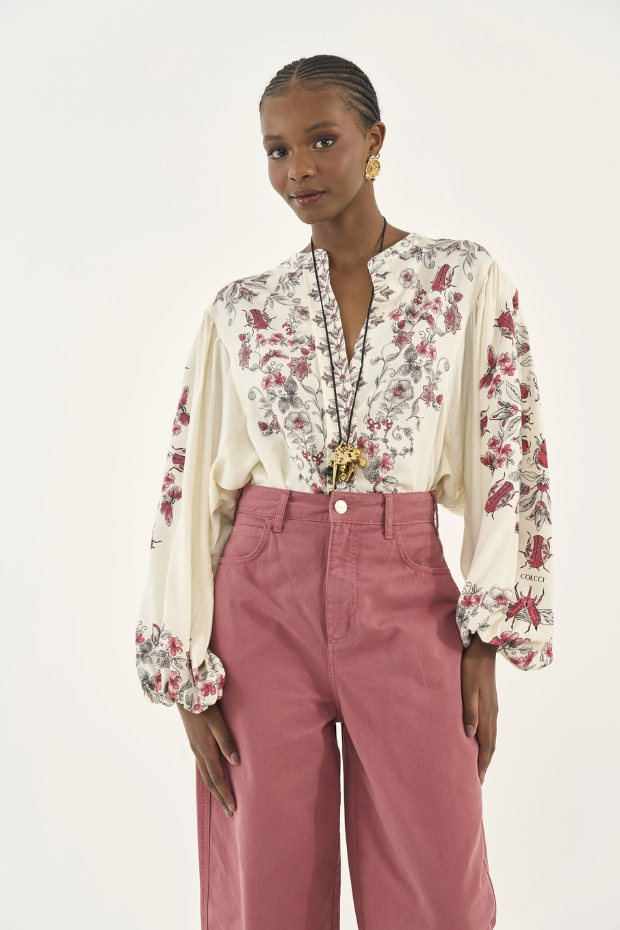 Camisa Estampada Solta Estampados