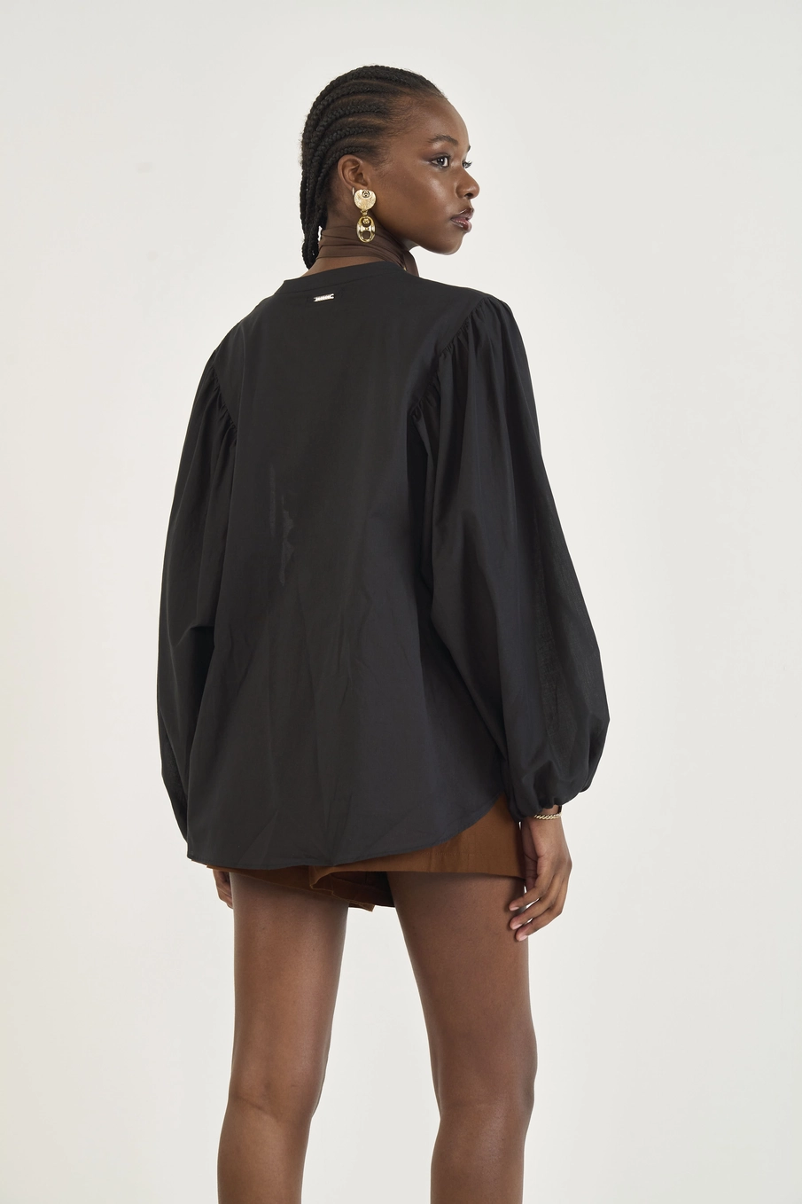 Camisa Mangas Amplas Preto