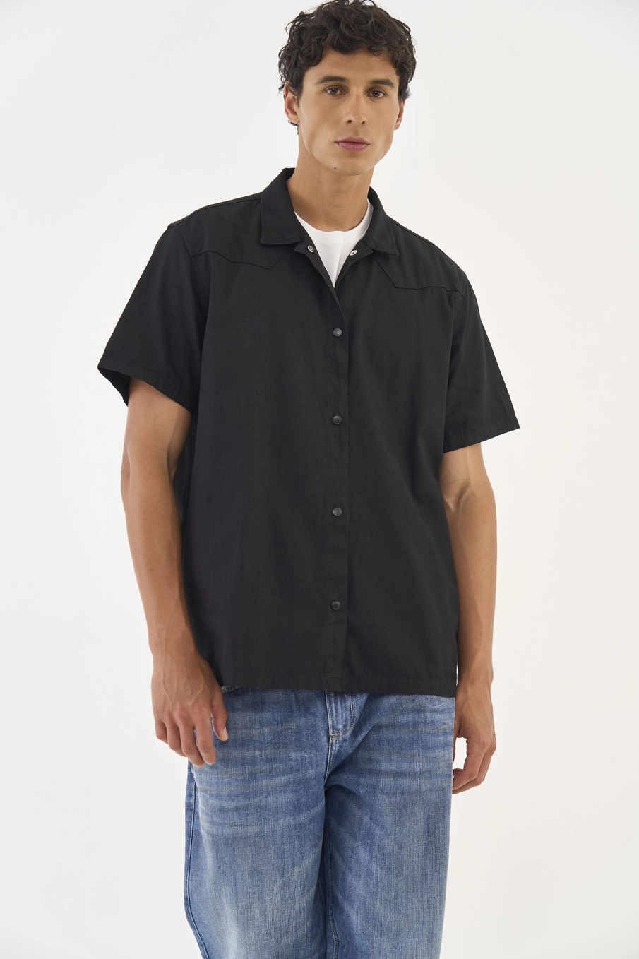 Camisa Jeans Box Indigo Preto
