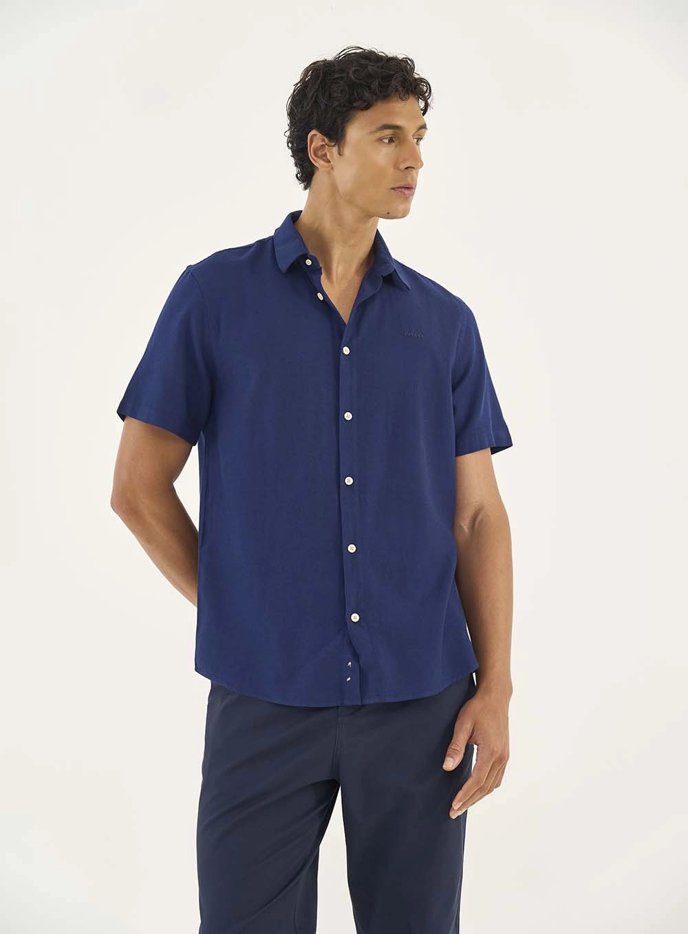 Camisa Manga Curta Relax Azul
