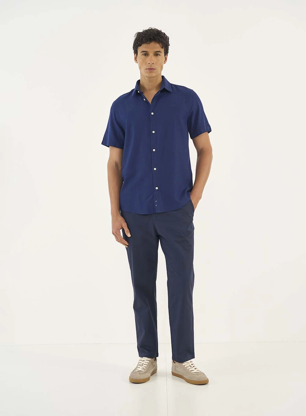 Camisa Manga Curta Relax Azul