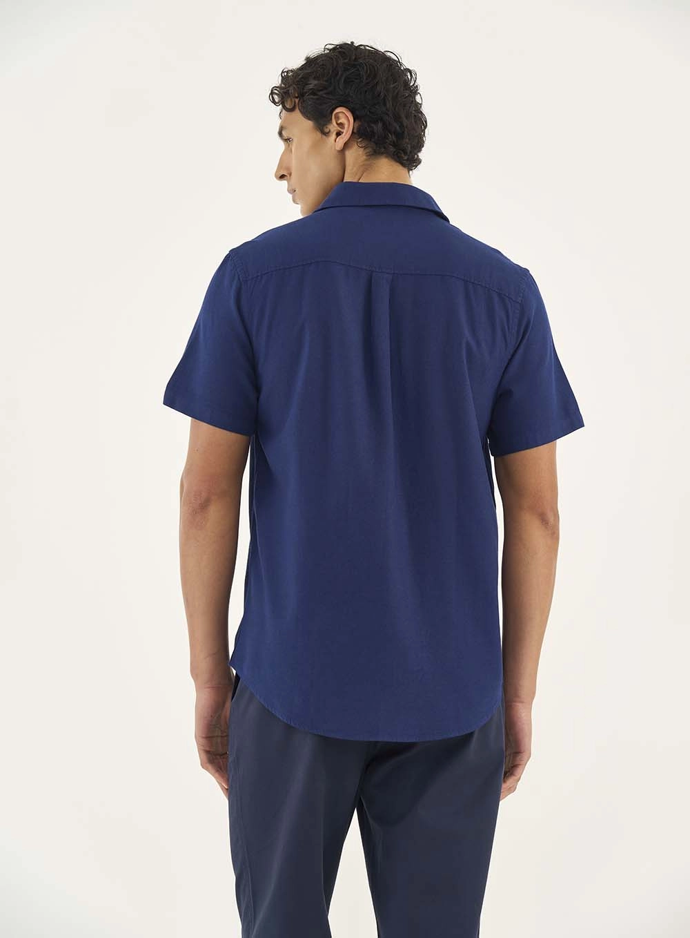 Camisa Manga Curta Relax Azul