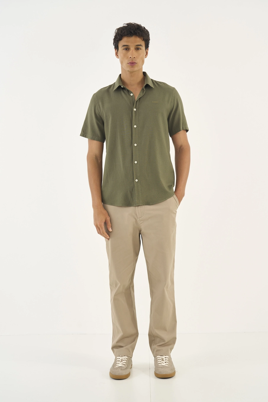 Camisa Manga Curta Relax Verde Dragon