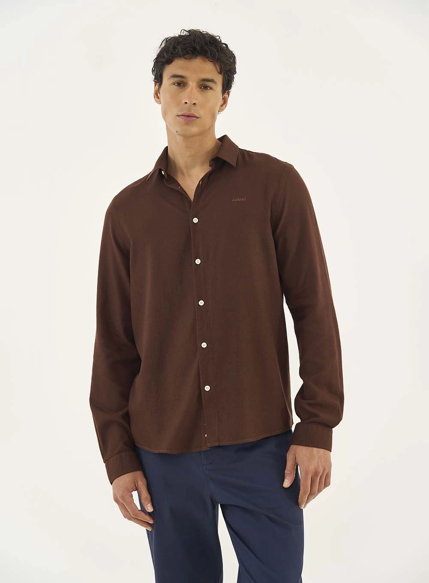 Camisa Masculina Manga Longa Relax