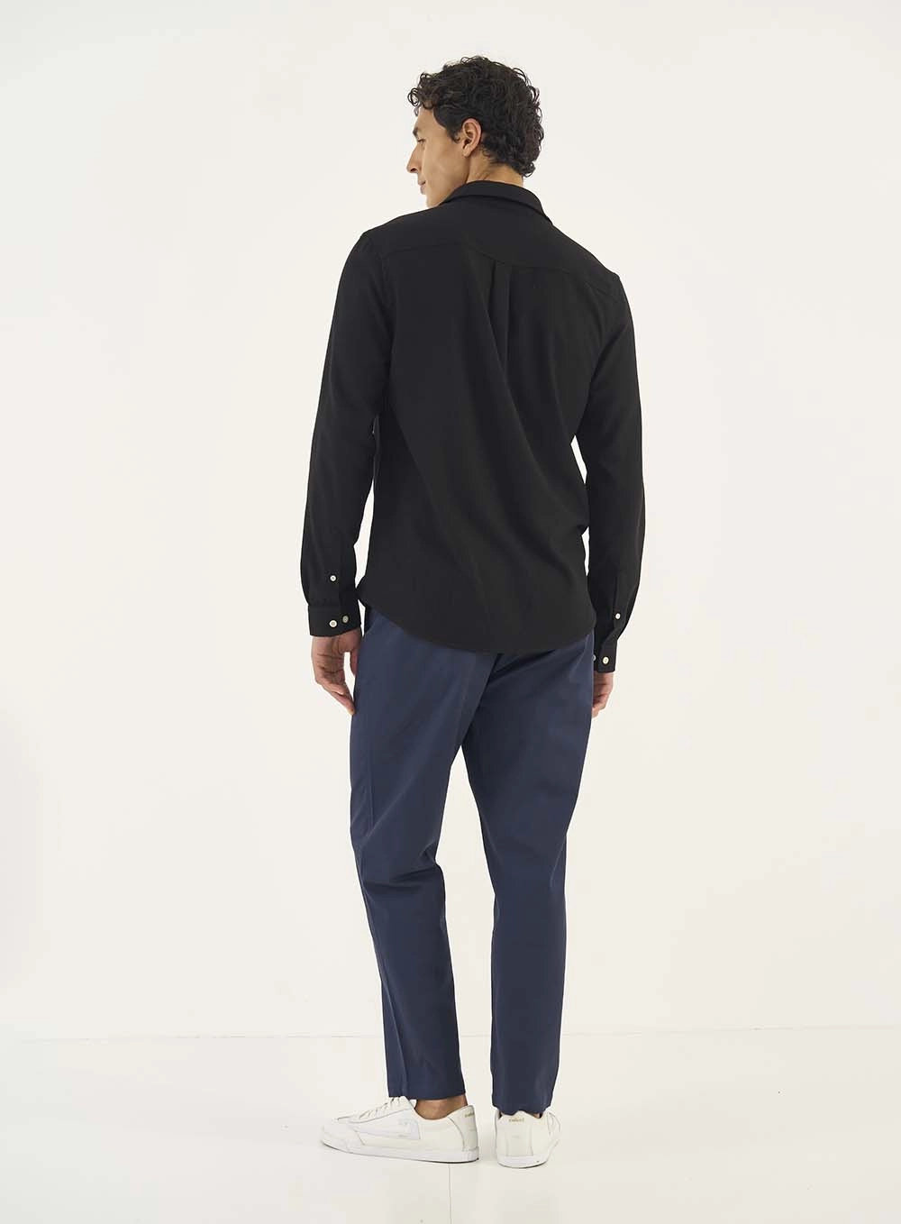 Camisa Masculina Manga Longa Relax Preto