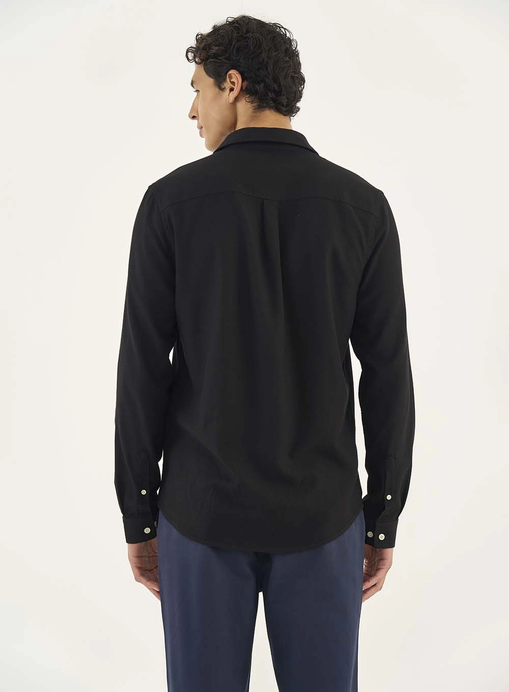 Camisa Masculina Manga Longa Relax Preto
