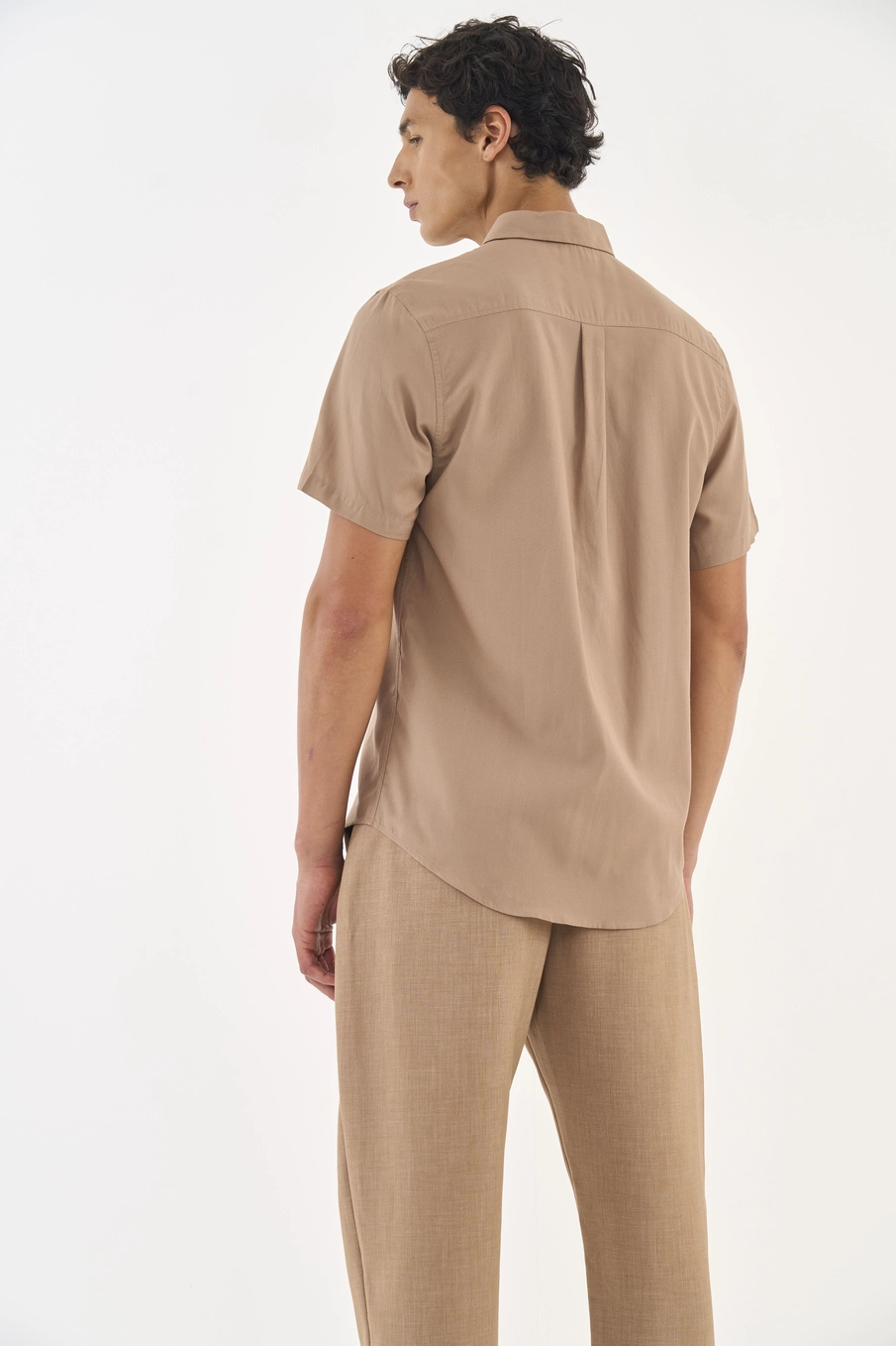Camisa Tecido Plano  Masculino Colcci Bege