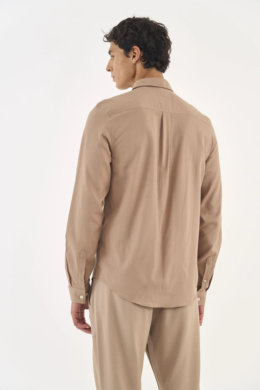 Camisa Tecido Plano  Masculino Colcci Bege