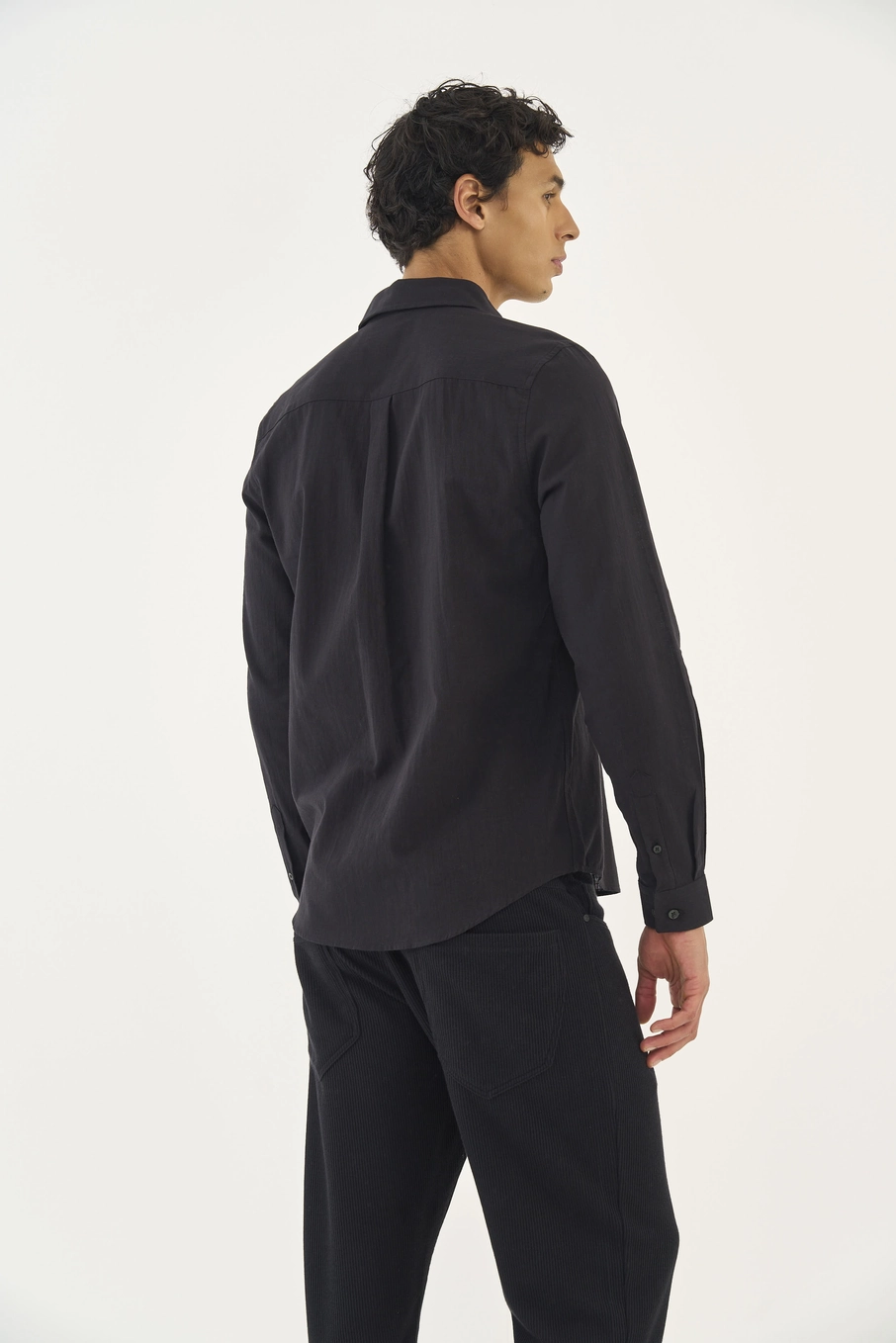 Camisa Cotton Relax Manga Longa Preto