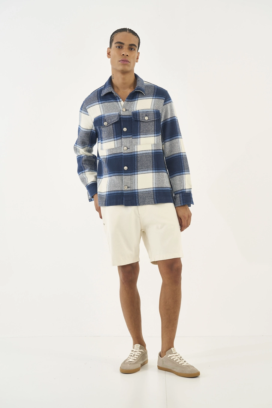 Camisa Xadrez Manga Longa Estampados