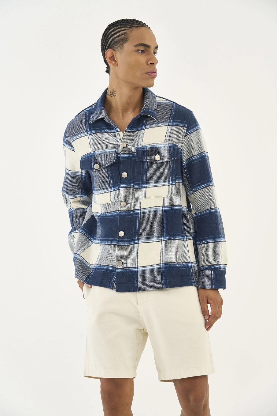 Camisa Xadrez Manga Longa Estampados