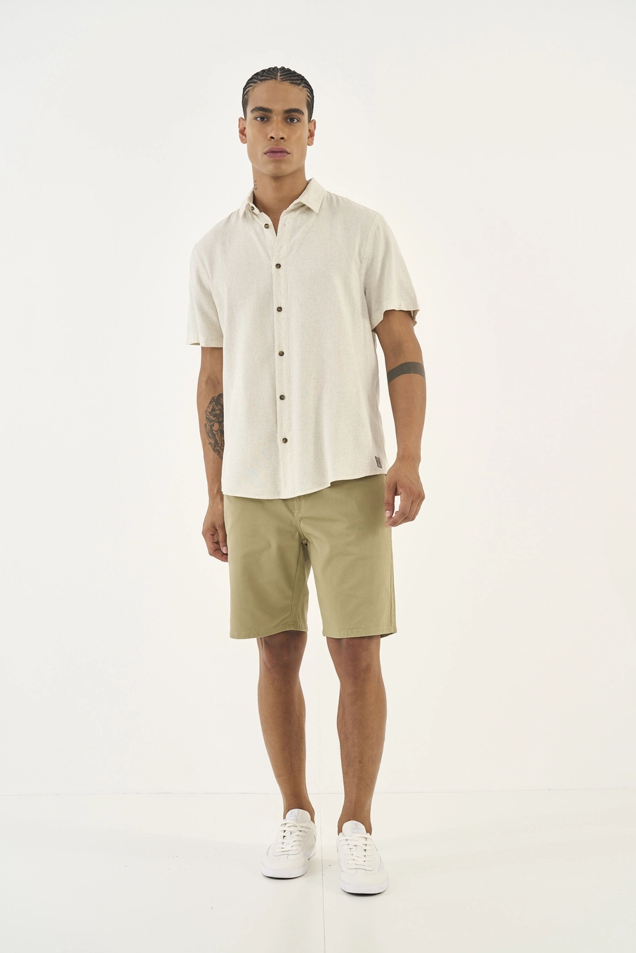 Camisa Linho Relax Bege