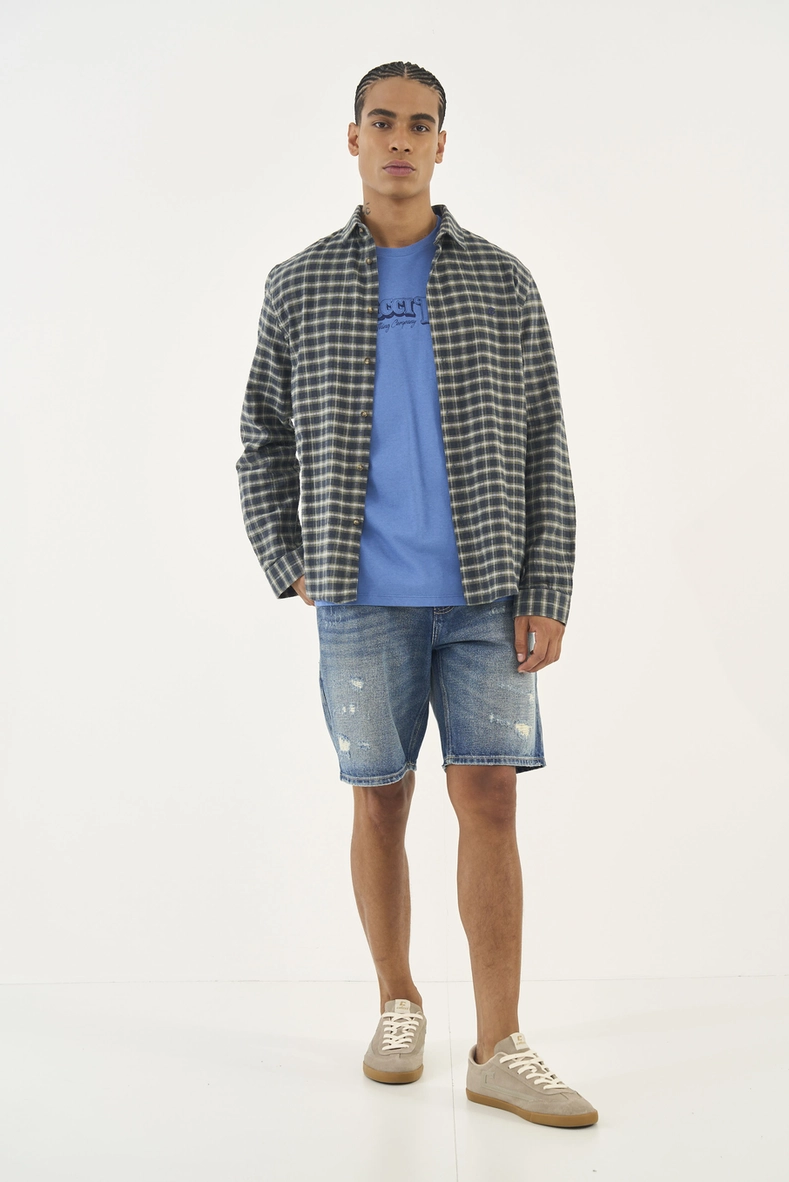 Camisa Xadrez Manga Longa Relax