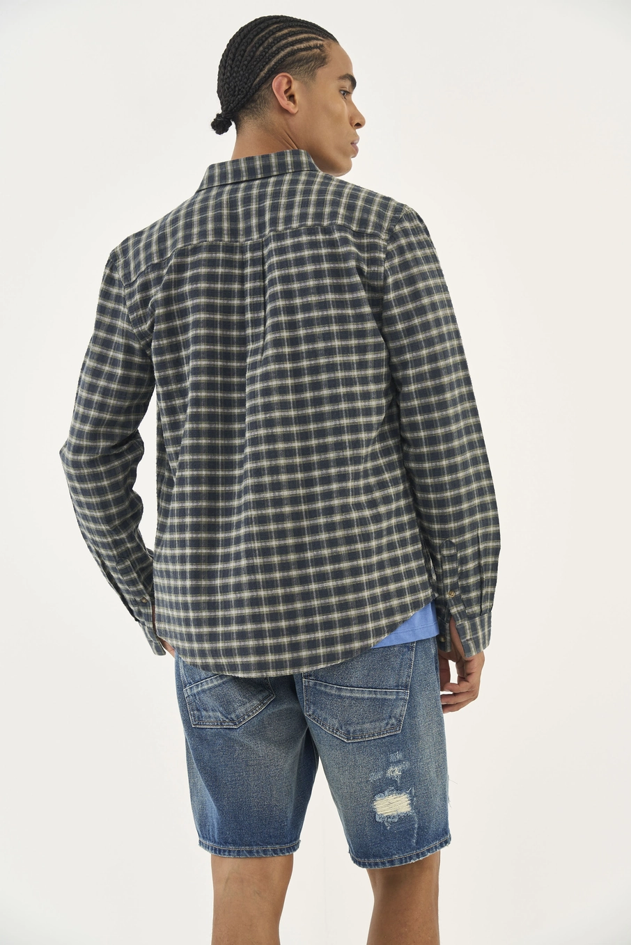 Camisa Xadrez Manga Longa Relax Estampados