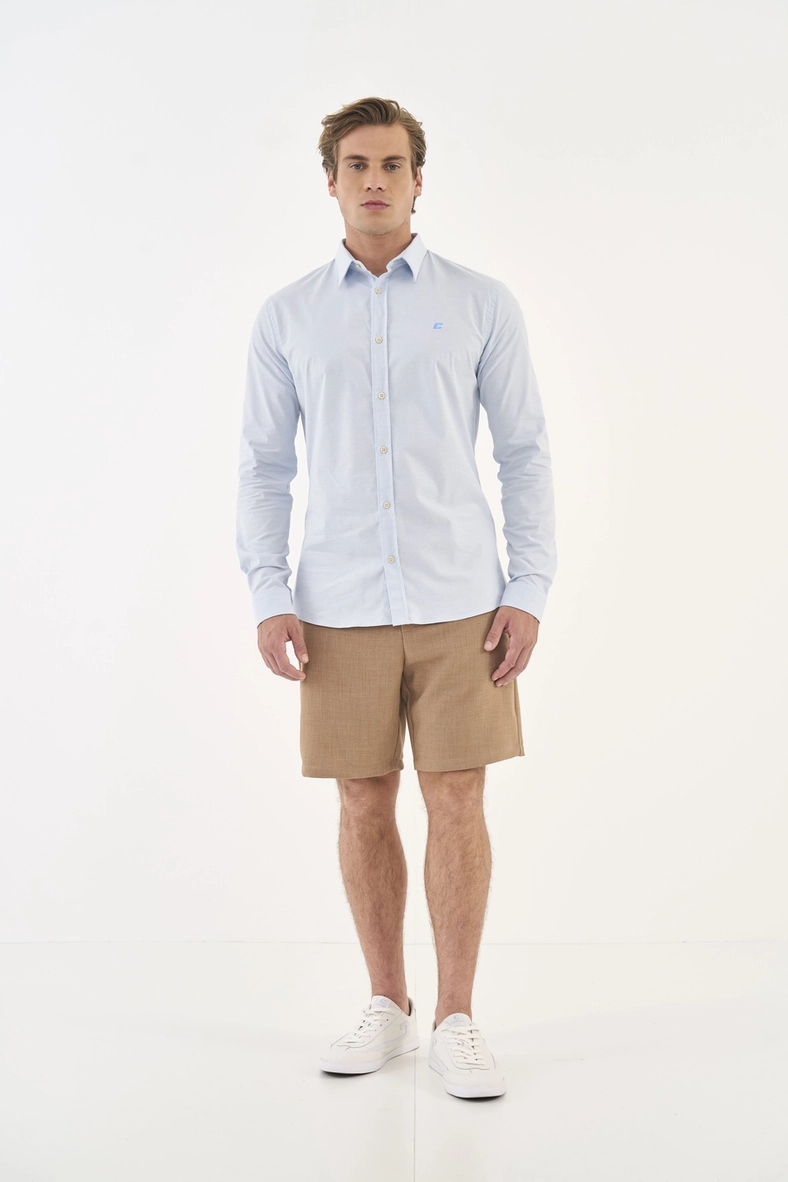 Camisa Oxfortd Manga Longa