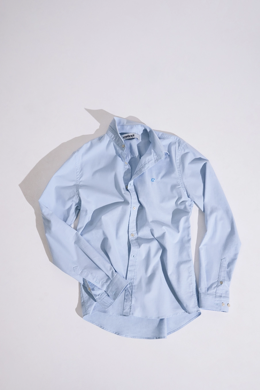 Camisa Oxfortd Manga Longa Azul Cashmere