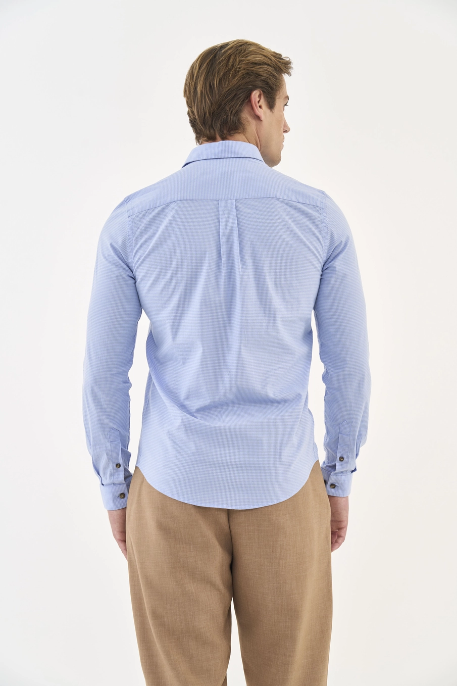 Camisa Listrada Relax Slim Azul