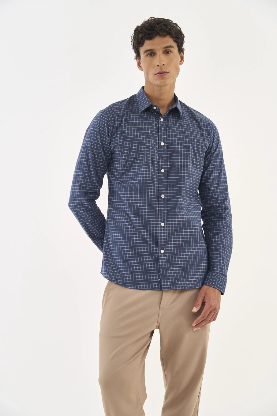 Camisa Xadrez Manga Longa Estampados