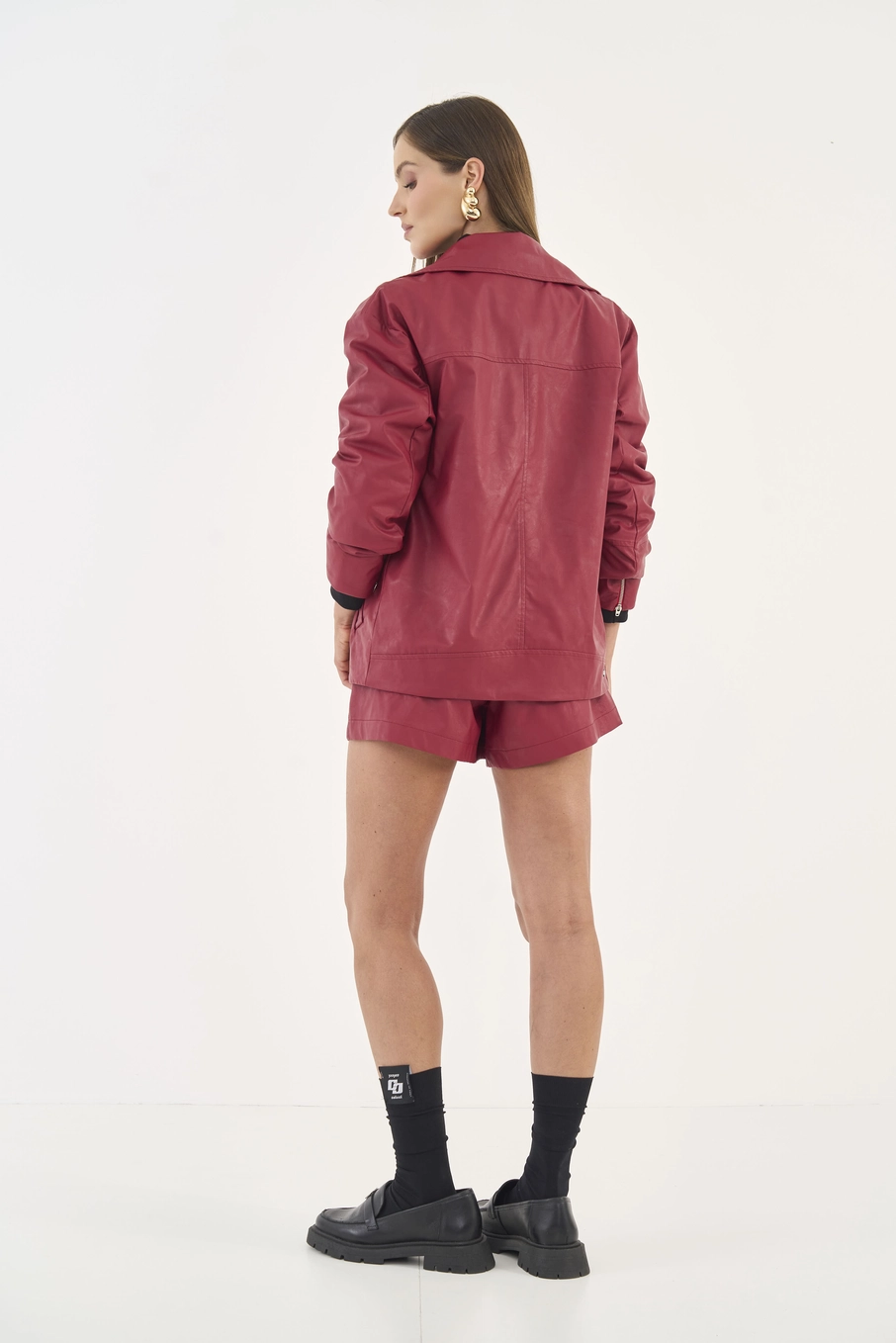 Jaqueta Loose Biker Vermelho