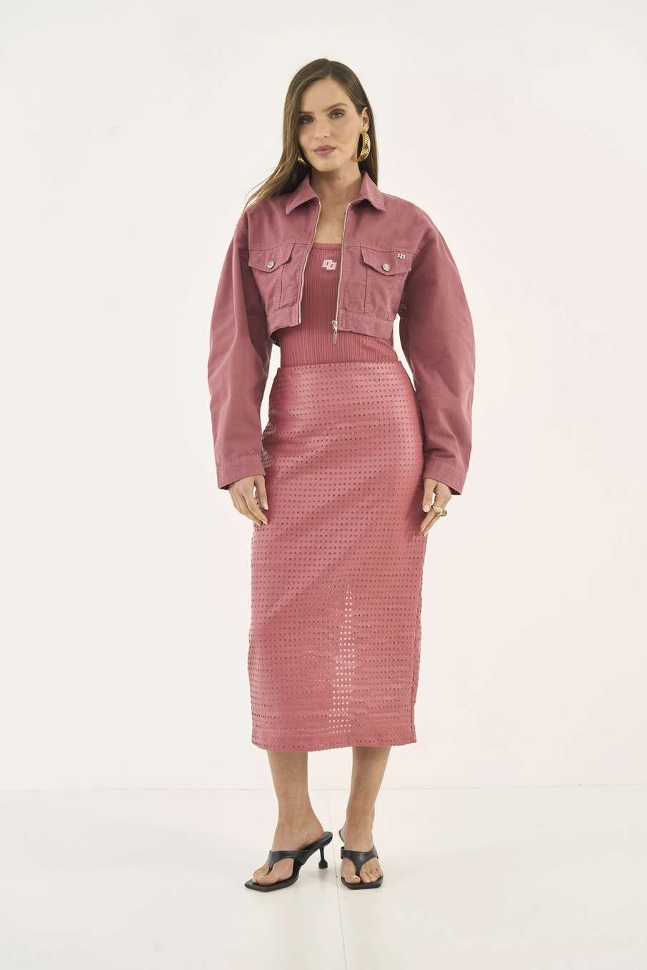 Jaqueta Sarja 1 Feminino Colcci Rosa