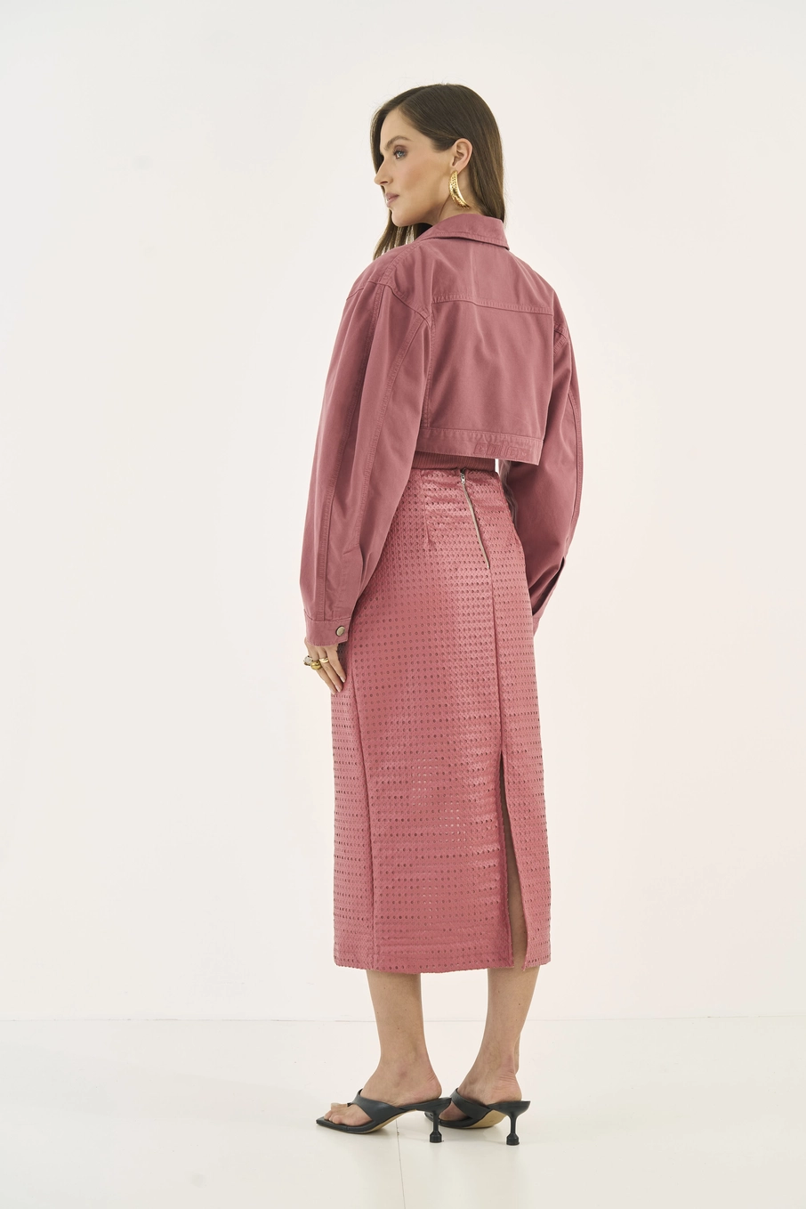 Jaqueta Sarja 1 Feminino Colcci Rosa