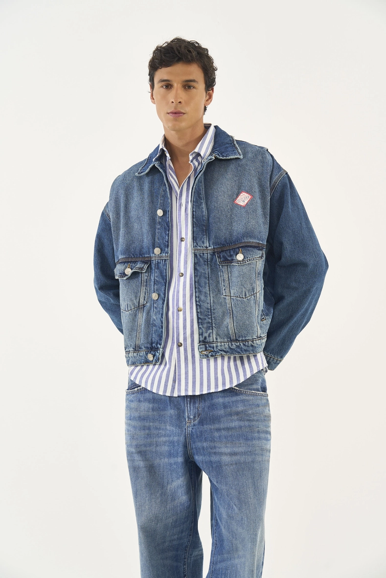 Jaqueta Jeans Vintage Com Bolsos | Colcci