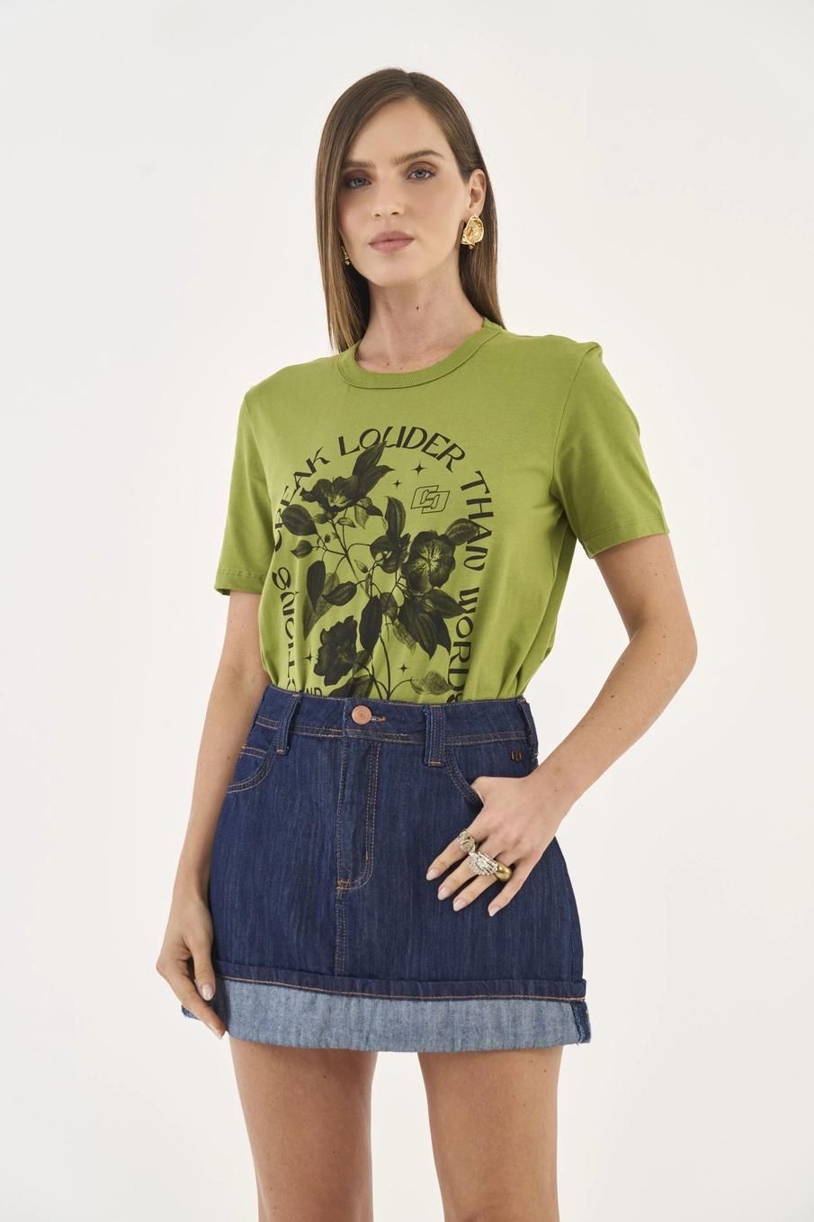 Camiseta Estampa Louder Verde