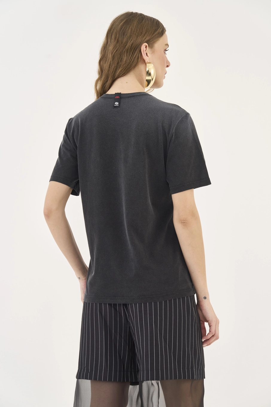 Camiseta Boy Estampada Preto