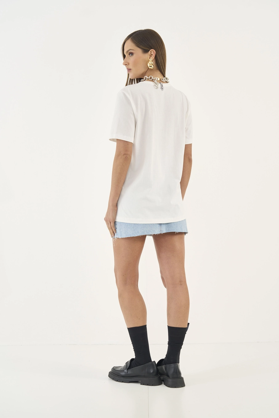 Camiseta Basic Com Logo Minimalista Off Shell