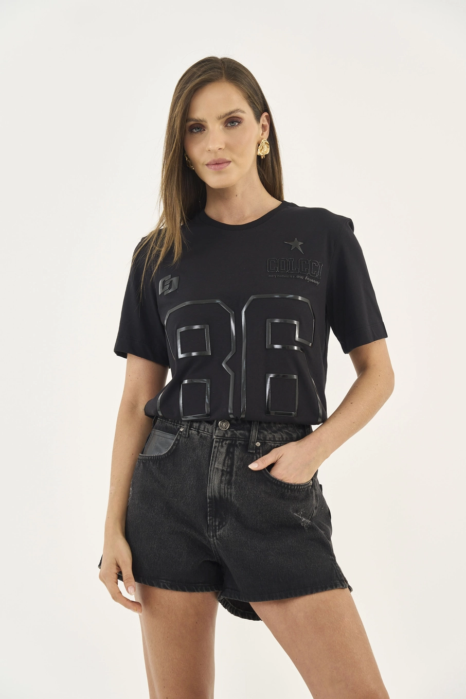 Camiseta Comfy Com Estampa Preto