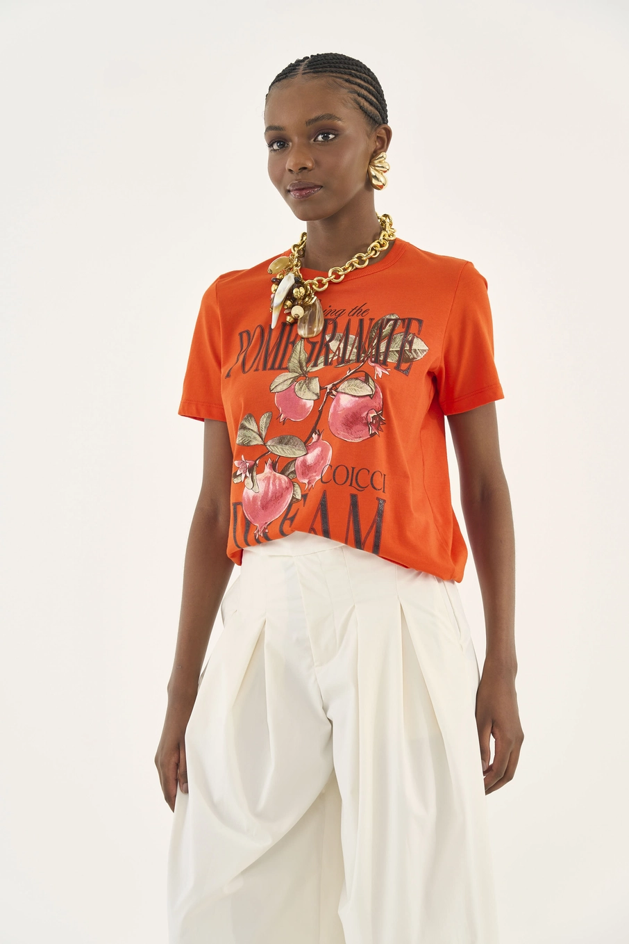 Camiseta Comfort Estampa Pome Granite Laranja