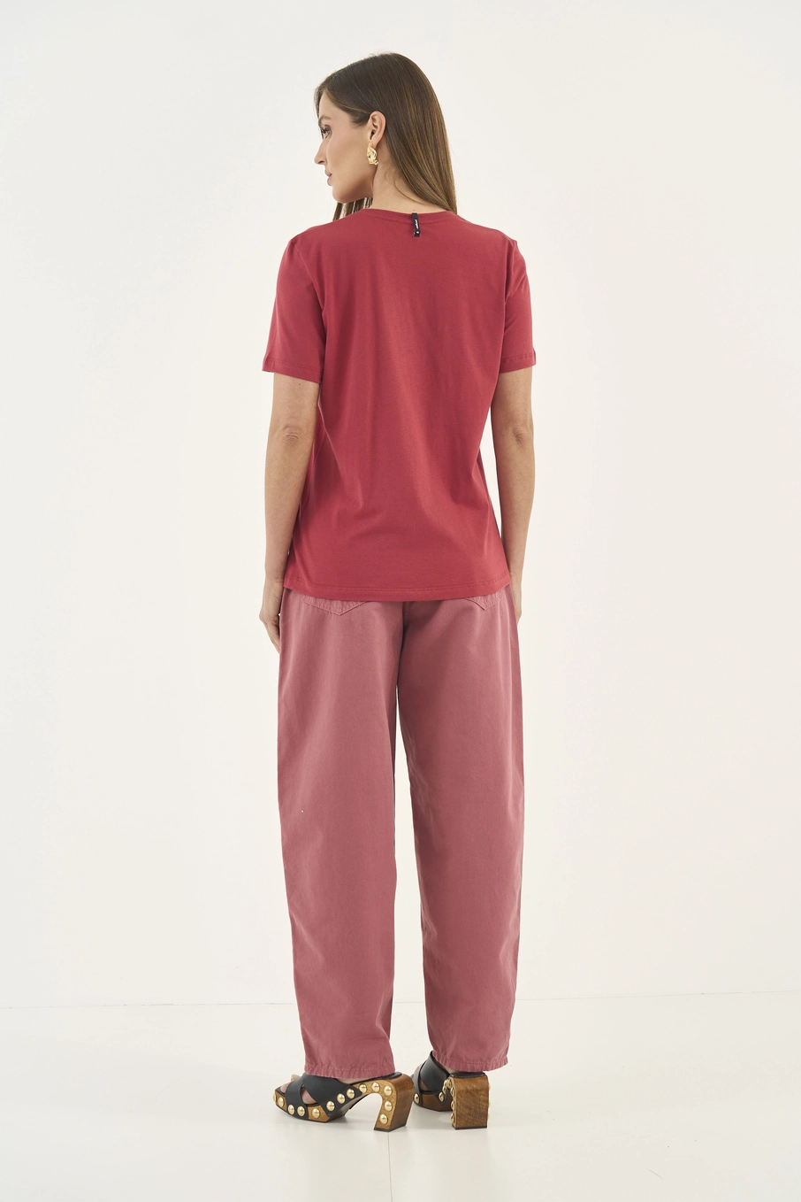Camiseta Amore Com Aplicação Vermelho