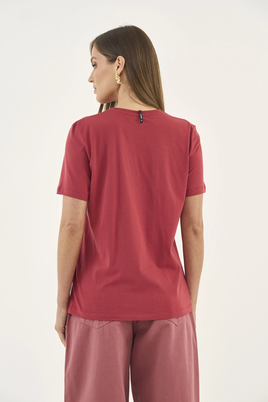 Camiseta Amore Com Aplicação Vermelho