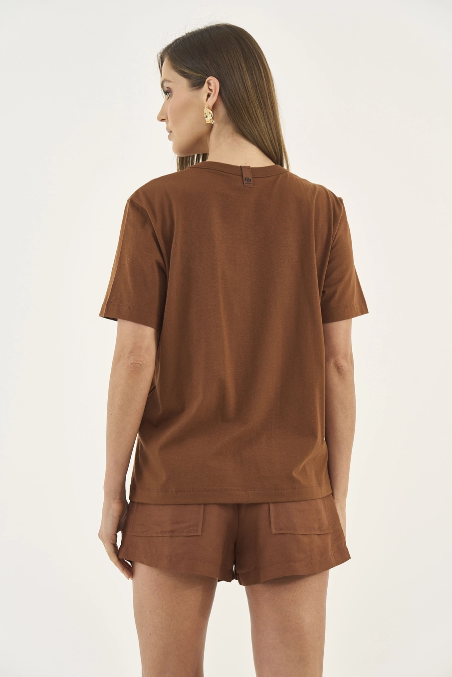 Camiseta Estampa Martini Marrom