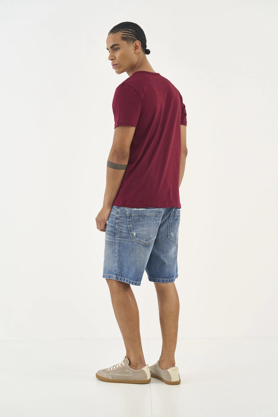 Camiseta Slim Basic Bordô
