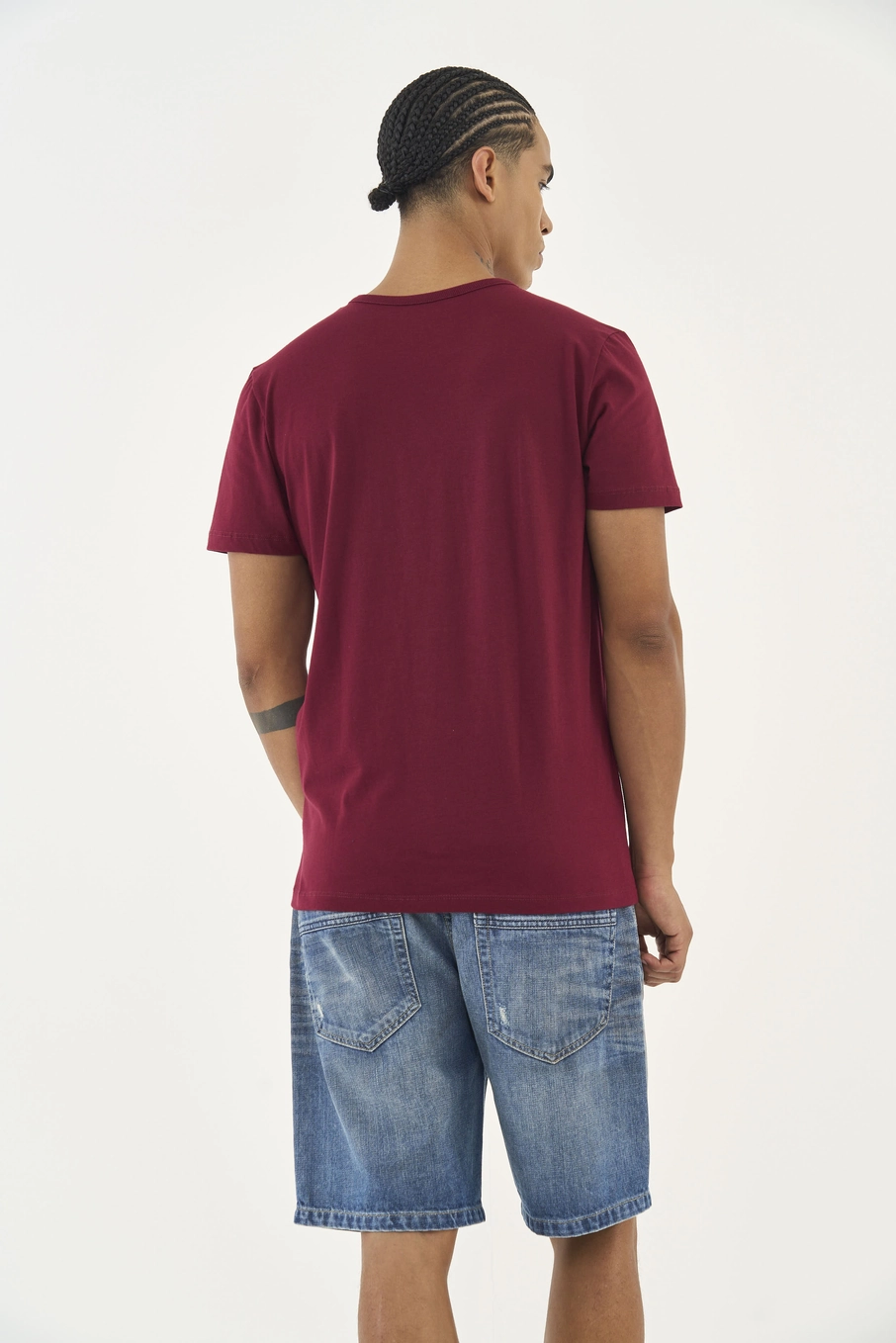Camiseta Slim Basic Bordô