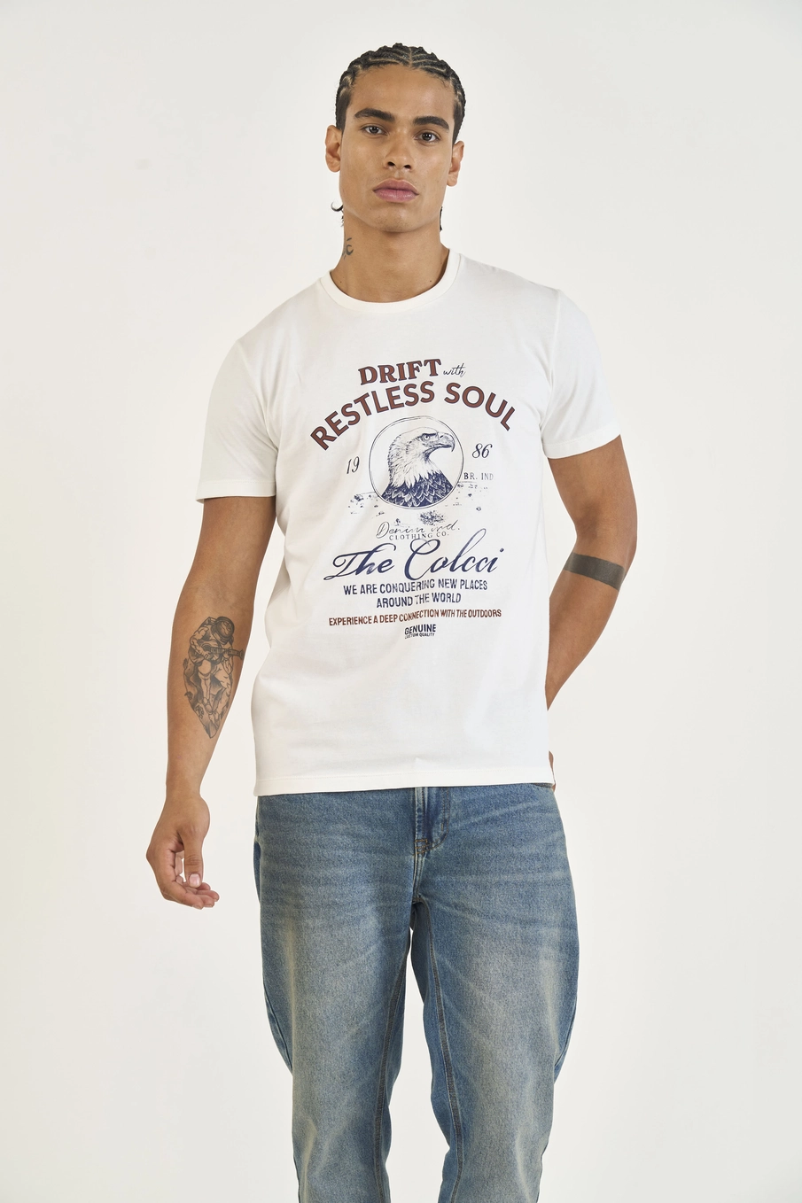 Camiseta Slim Estampada Off Shell