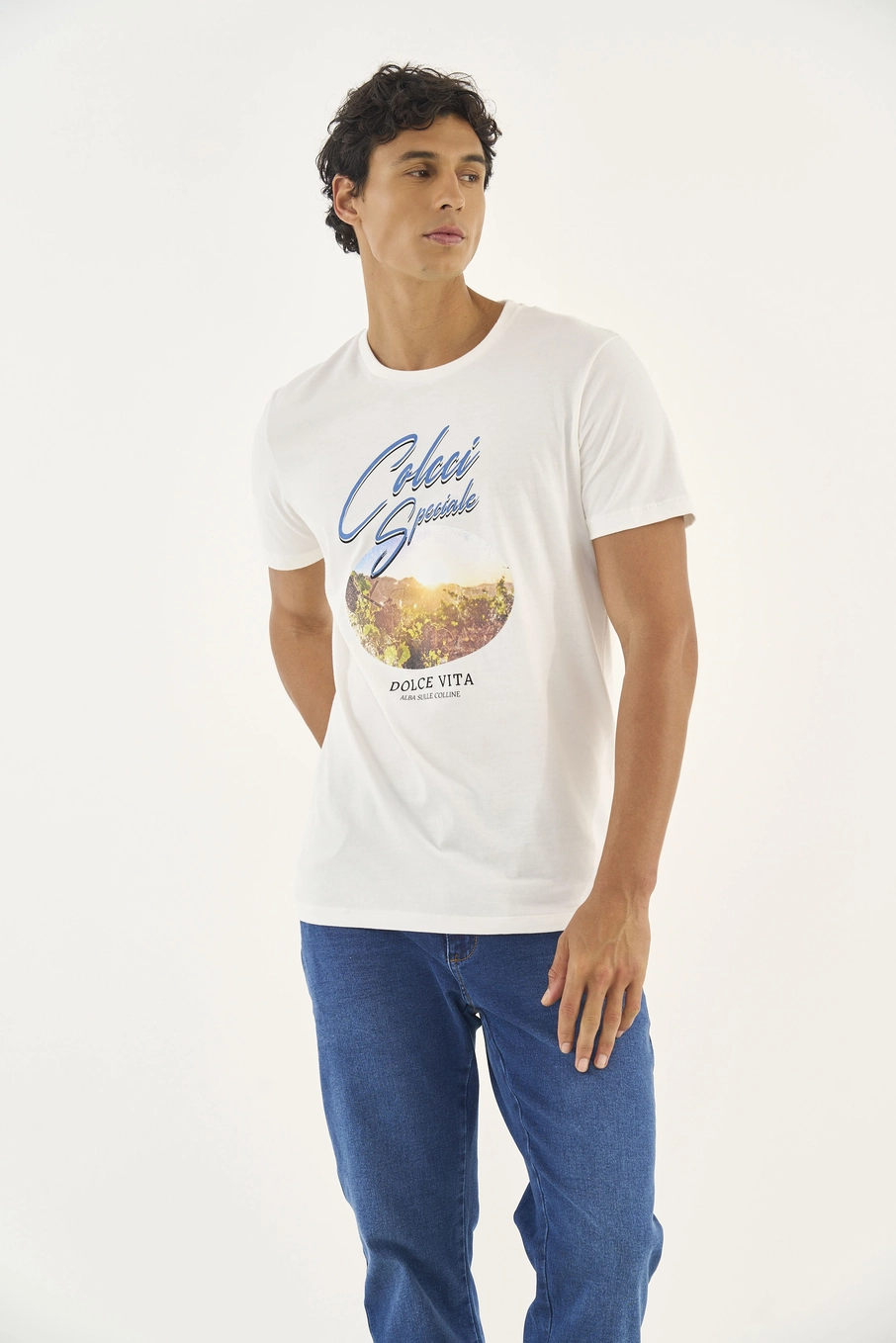Camiseta Masculina Estampa Speciale Off Shell