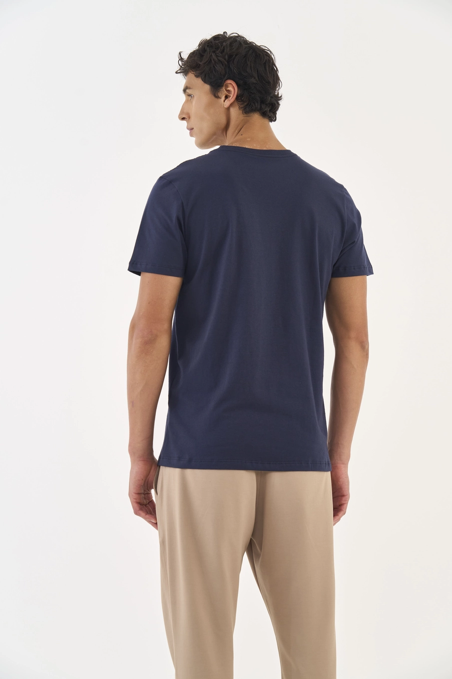 Camiseta Slim Estampa Newport Azul