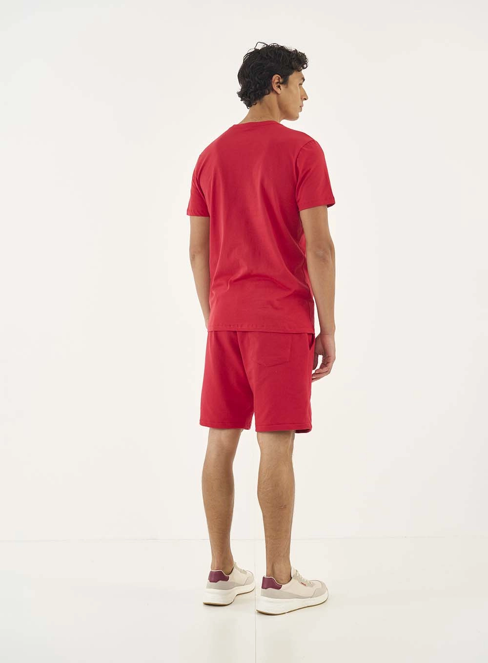 Camiseta Slim Com Estampa Vermelho