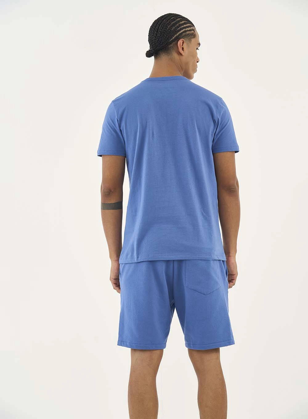 Camiseta Slim Com Estampa Azul